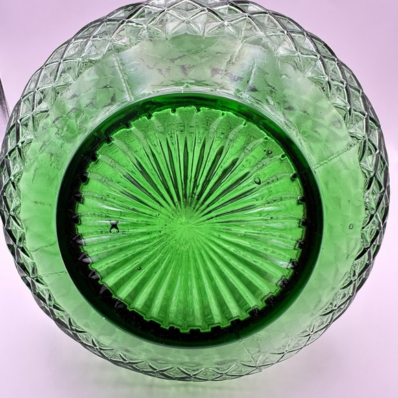 MCM Italian Diamond-Cut LARGE Sized Genie Bottle Decanter & Glasses Set Of 3 - Picture 8 of 9